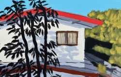 Oeuvre de l’artiste Jean Jullien baptisée Leta’s House, 33 x 46 cm, 2025.